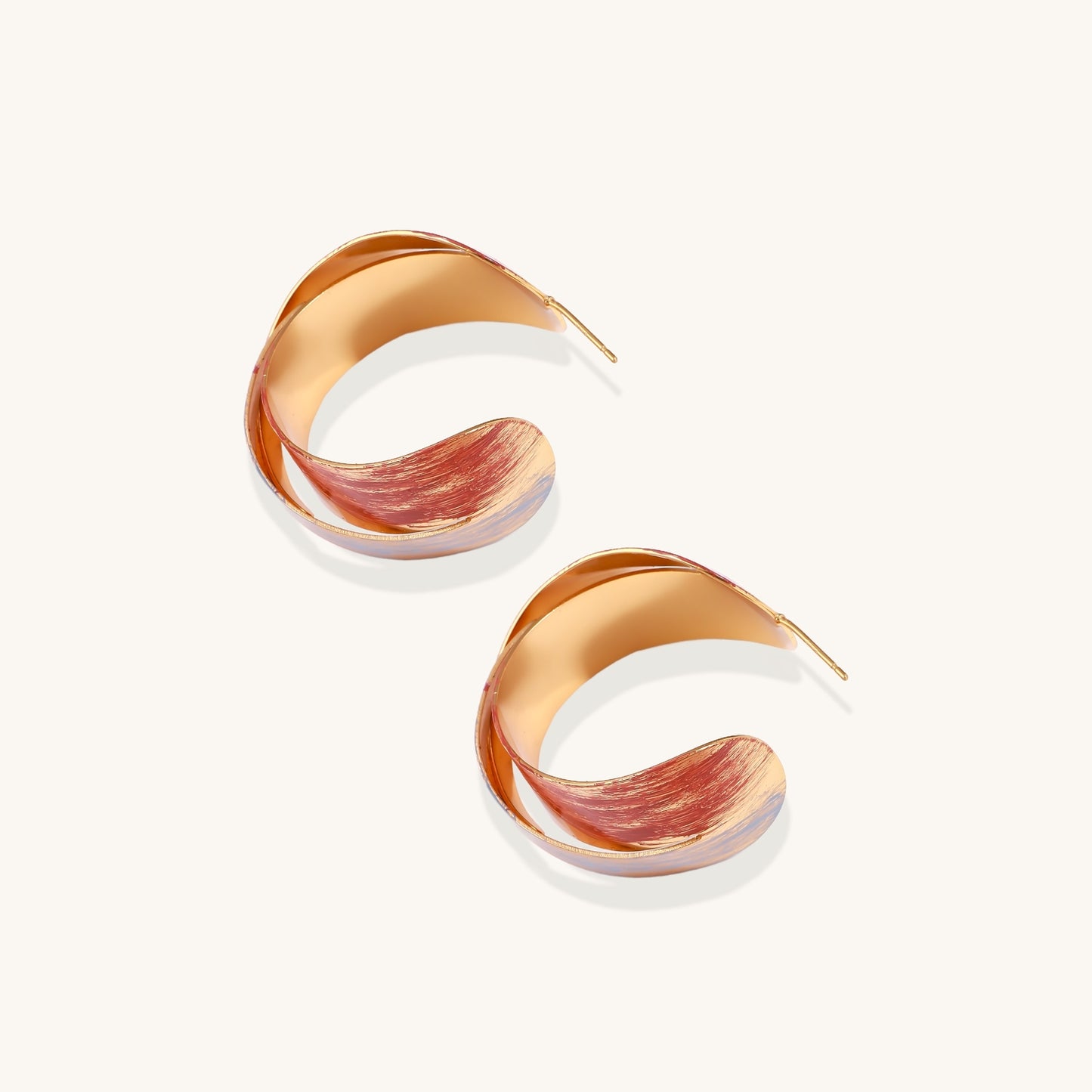 Brushed Flame Embrace Hoops