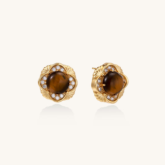 Inner Glow Tiger's Eye Studs