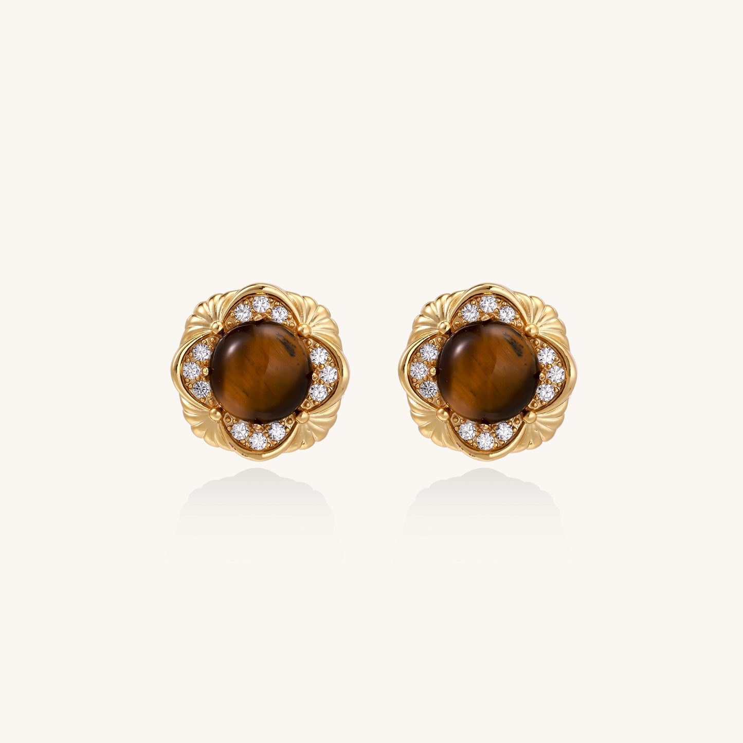 Inner Glow Tiger's Eye Studs