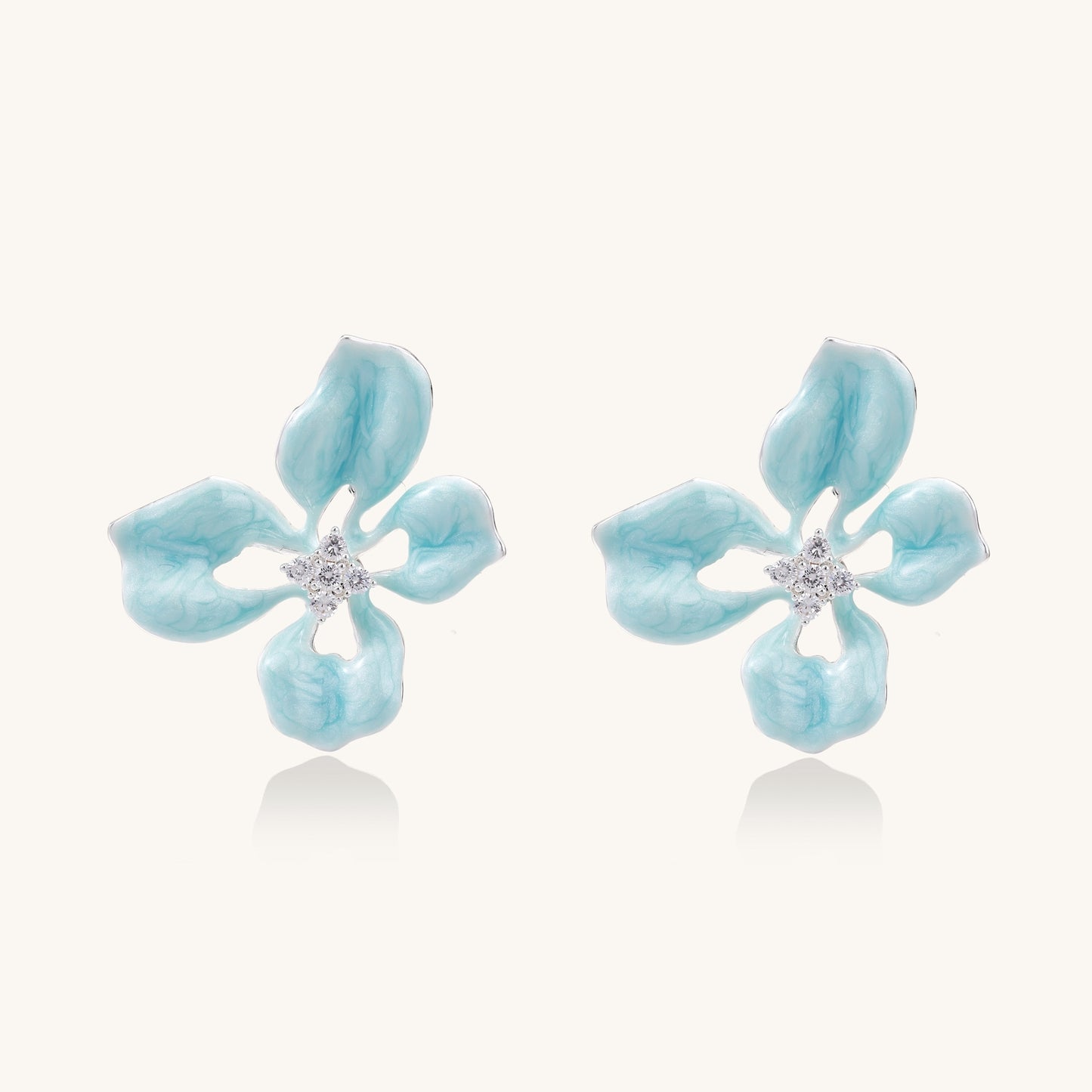 Dreaming in Bloom Enamel Earrings