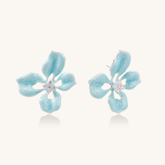Dreaming in Bloom Enamel Earrings