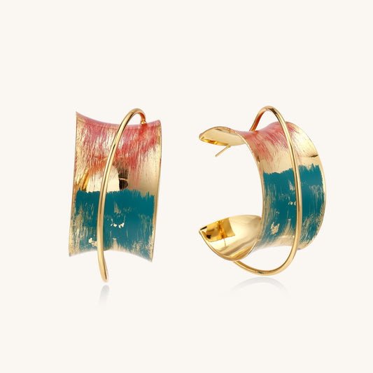 Canvas Flow Multicolor Hoop Earrings