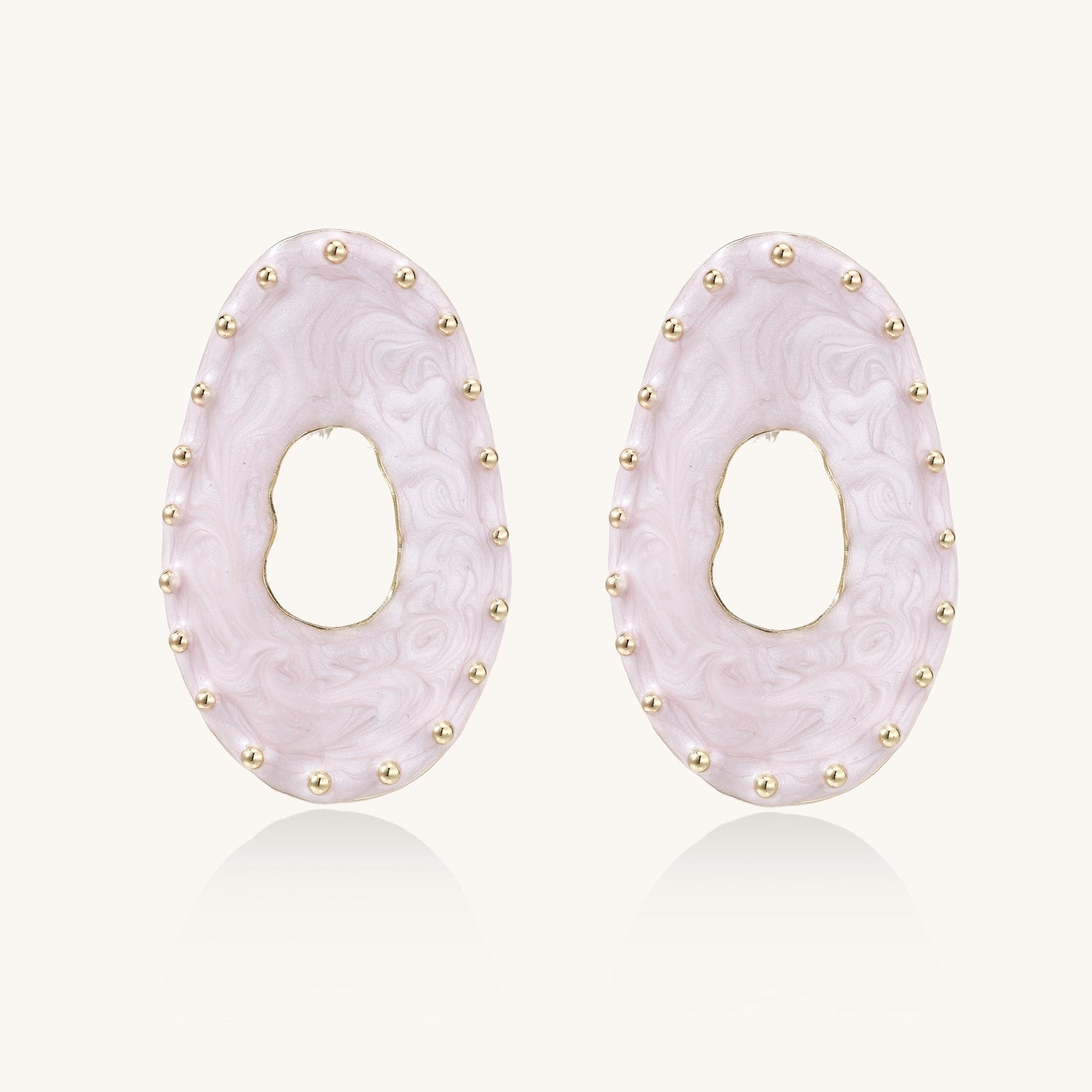Soft Embers Enamel Earrings