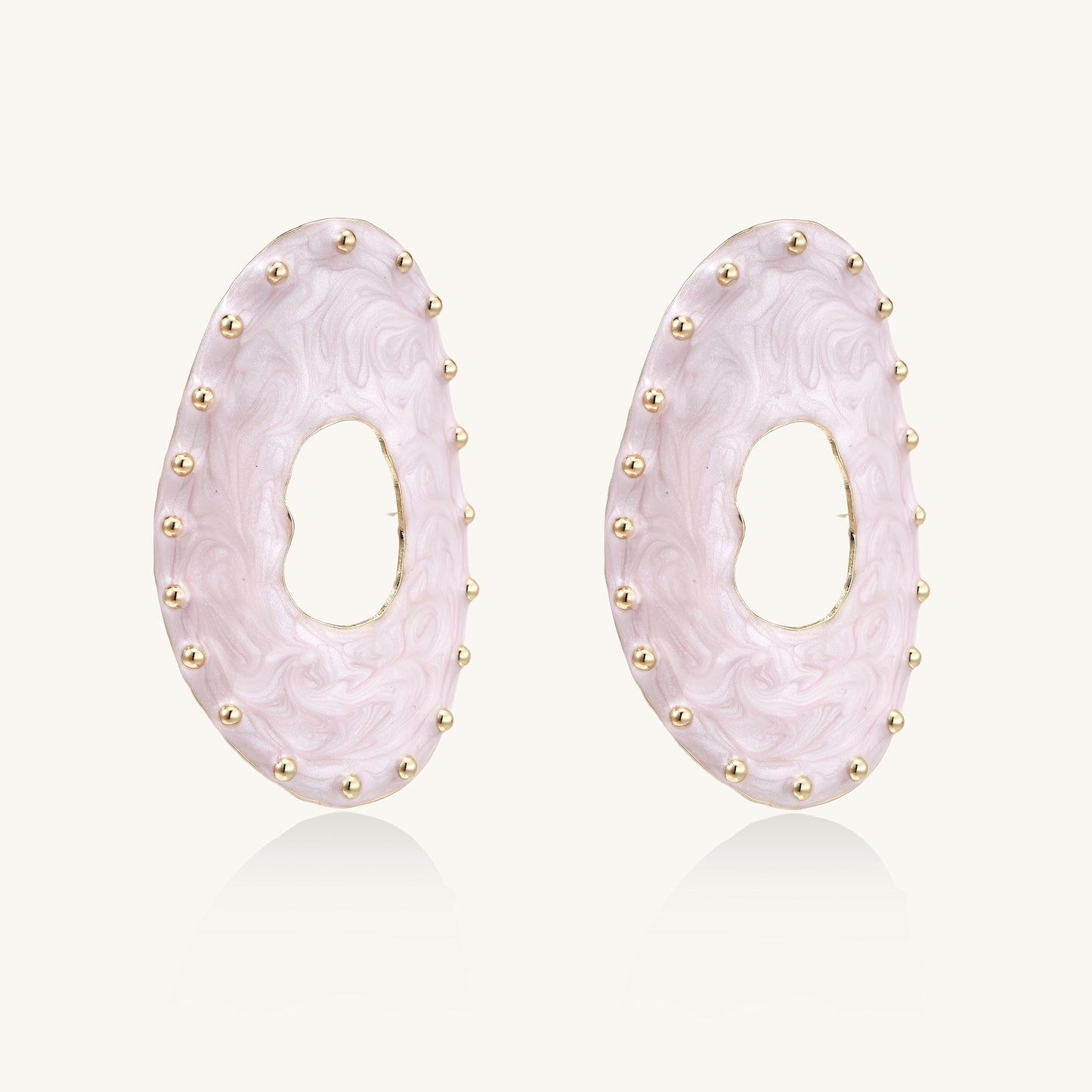 Soft Embers Enamel Earrings