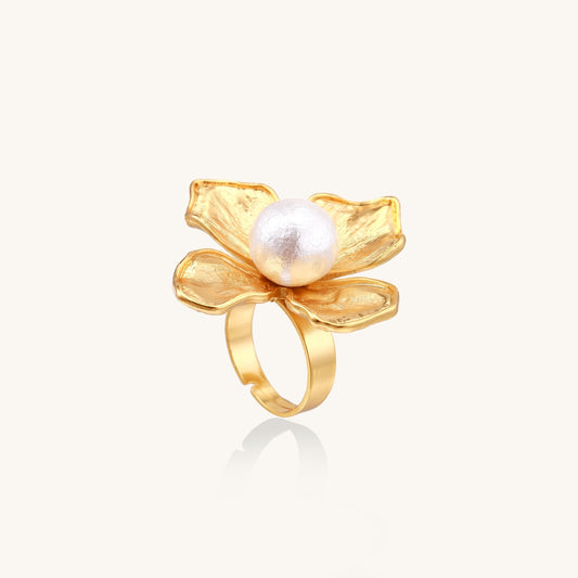Golden Bloom Harmony Ring