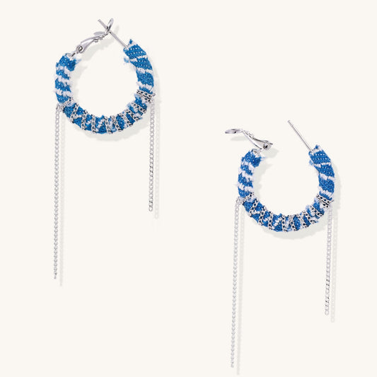 The Woven Sky Hoop Earrings