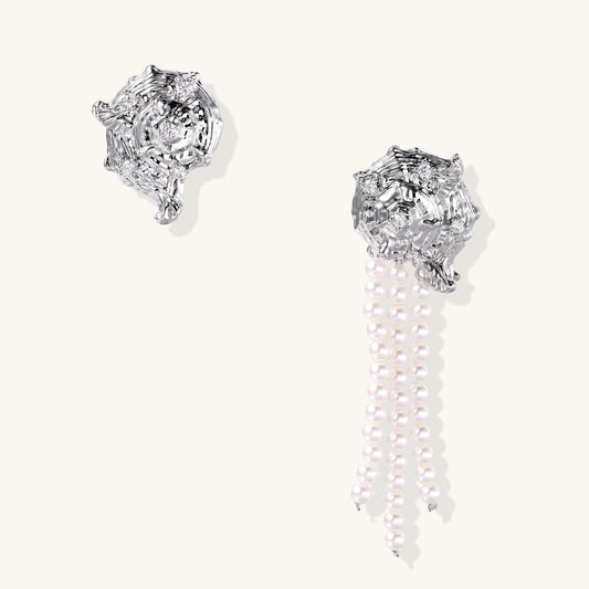 Crystalline Rose Statement Earrings