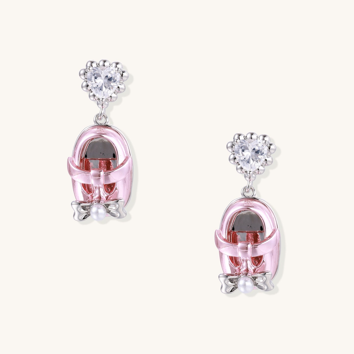 Baby Ballet Slipper Drop Earrings