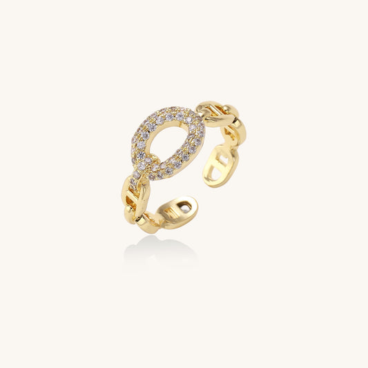 Golden Link Harmony Ring