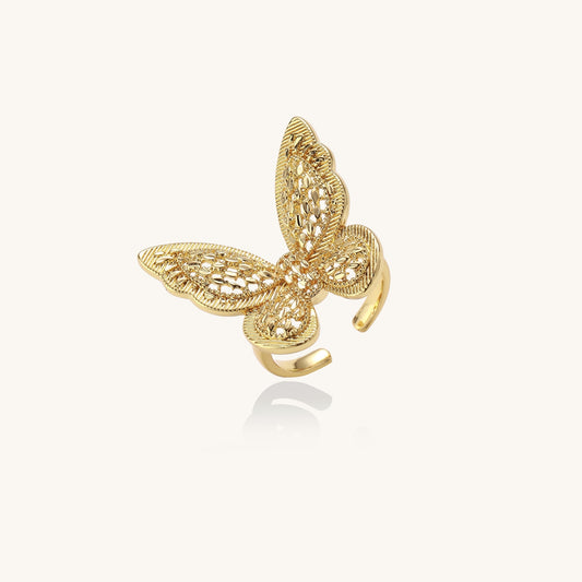 Whisper of Transformation Butterfly Ring