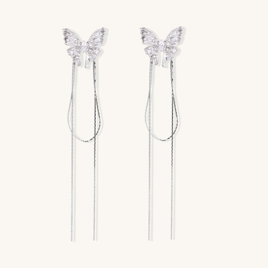 Whispering Wings Threader Earrings