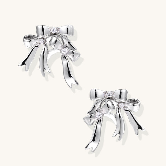 Whispers of Grace Bow Earrings