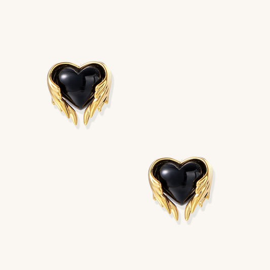 Eternal Ember Heart Studs