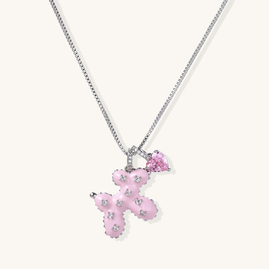 Soft Radiance Bear Pendant Necklace