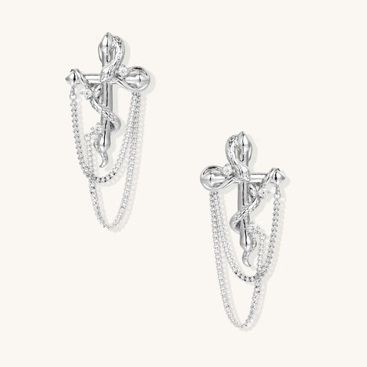 Threads of Resilience Chain Earrings