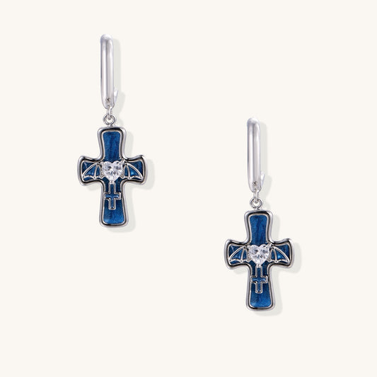 Cross Drop Earrings  Divine Self Energy