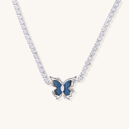 Blue Butterfly Spirit Necklace  For Your Transformation