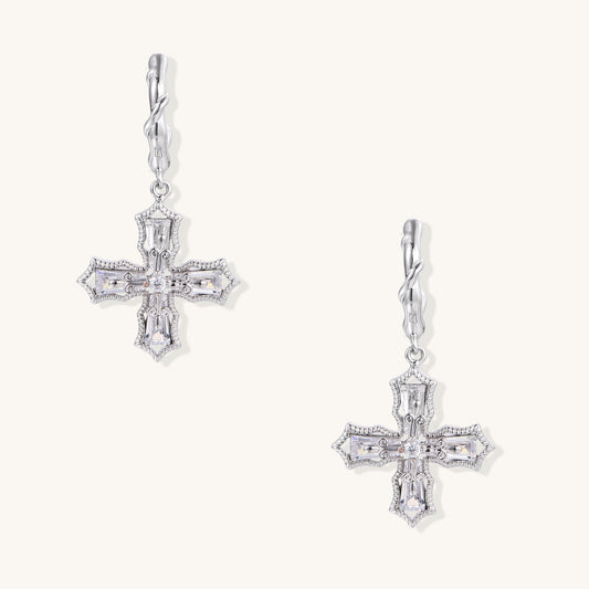 Sacred Balance Cross Earrings