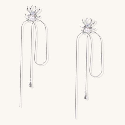 The Spider's Sanctuary Lariat Earrings