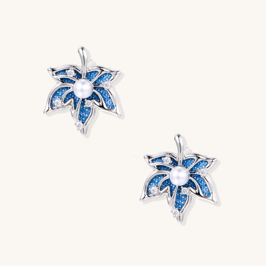 Statement Flower Earrings with Pearl Centers